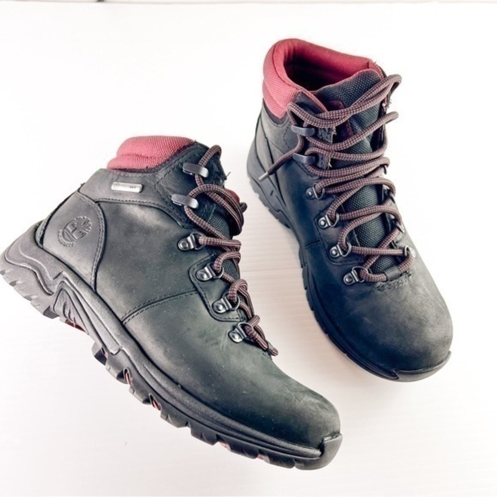 Timberland Boots Women's 6.5 Black Mt. Maddsen Waterproof Mid Hiking Boot Shoes